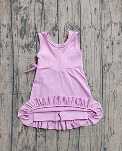 Vestido Deportivo Informal Personalizado con Estampado Floral, Volantes y Lazos, para Verano, Yoga, Tenis, Transpirable, para Niñas, con Shorts Integrados - Product Image 5