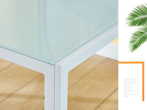 Mesa de Comedor Moderna de Vidrio al por Mayor, Mesa Rectangular Negra de 4/6 Plazas para Hoteles y Escuelas - Product Image 6