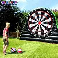 Jeu de fléchettes géantes gonflables noires pour l'extérieur, cible de football gonflable, fléchettes de football pour événements sportifs