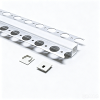 Profilé LED linéaire en aluminium 15x15mm pour plafond, pour plaque de plâtre et cloison sèche, canal en alliage d'aluminium