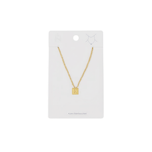 Collana con Ciondolo a Forma di Lettera K in Acciaio Inossidabile 12x14cm, Gioielli alla Moda - Product Image 1