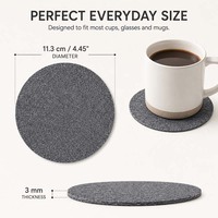 Sous-verres ronds en feutre de silicone personnalisés, écologiques, résistants aux hautes températures, antidérapants, pour la décoration de bureau