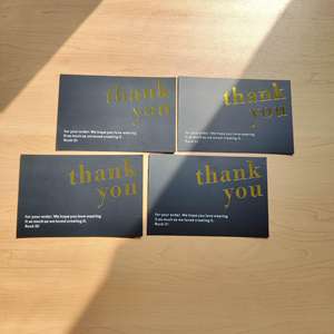 Tarjetas de Agradecimiento Personalizadas de 4x6 Pulgadas para Joyería, Ropa y Boutiques, Color Negro, Venta al Por Mayor de Fábrica para Pequeñas Empresas - Product Image 5