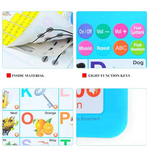 Grafici di apprendimento della parete per bambini Poster parlanti interattivi educativi alfabeto economico - Product Image 5