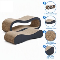 Griffoir pour chat double face réversible et durable, 2-en-1, lit et canapé modernes pour chat
