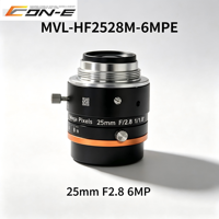 Objectif industriel HIKROBOT MVL-HF2528M-6MPE 25mm F2.8 6MP à focale fixe FA, monture C, ouverture manuelle, en aluminium, haute performance