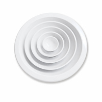 Diffuseur d'air de plafond rond avec registre papillon, grille d'admission en aluminium pour systèmes de conduits de climatisation