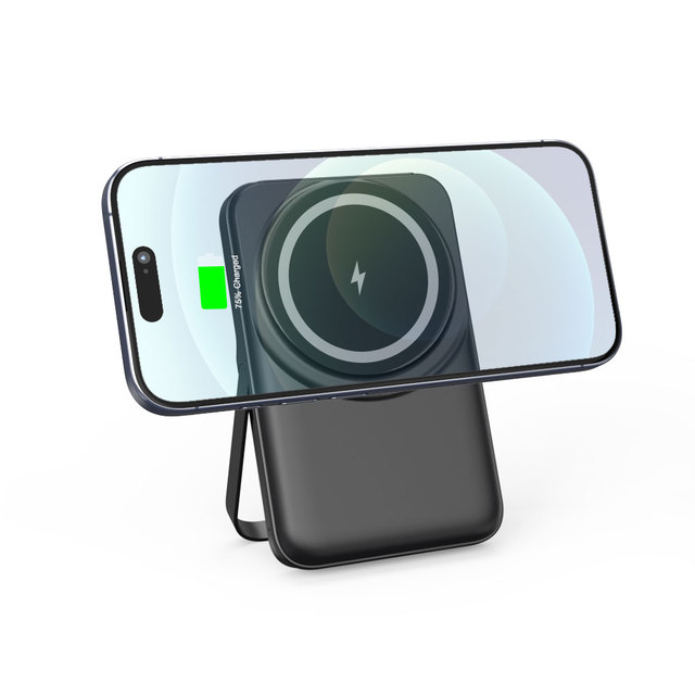 2026 New Arrivals Promotional Gift PD 22.5W 10000mah 15W Wireless Charging Power Bank With Type-C Input and Foldable Phone Stand