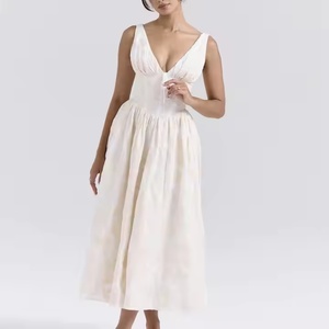 Vestido Plisado de Verano con Cuello en V, Elegante y de Alta Calidad, Vestido sin Mangas para Mujer - Product Image 2