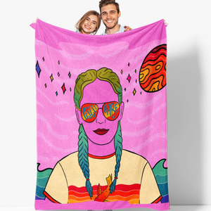 Chất Lượng Tốt Ấm Flannel Bộ Đồ Giường Mùa Đông Ném Chăn Mềm Ấm Cúng Lông Cừu Sang Trọng Tùy Chỉnh Chăn Cho Sofa Văn Phòng Ngủ trưa Chăn - Product Image 1