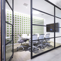 Modular Office Dividing Wall Soundproof Glass Partition
