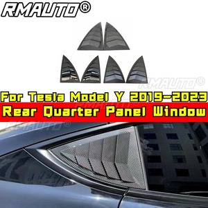 For Tesla Model Y Car Side Rear <b>Window</b> Louver Shutter Cover For Tesla Model Y 2019-2023 Rear Quarter <b>Panel</b> <b>Window</b> Body Kit - Product Image 2