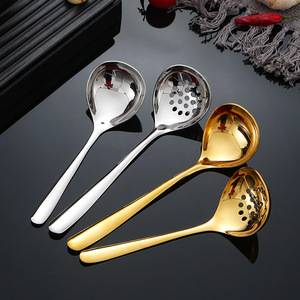 Cuchara Coladora de Sopa de Acero Inoxidable 304, Color Sólido, Herramienta de Cocina Duradera para Servir en Ollas Calientes y Uso Doméstico - Product Image 2