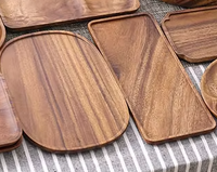 Plateau de service en bois personnalisé pour la vente en gros – Assiette en bois pour café, snacks, fruits, thé, gâteaux – Idéal pour la présentation à domicile