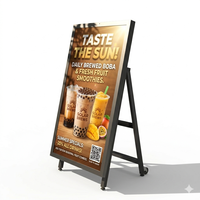 Affichage numérique LCD extérieur étanche IP66 de 32 à 65 pouces, 2000 nits, mobile et pliable, support d'affichage totem haute luminosité