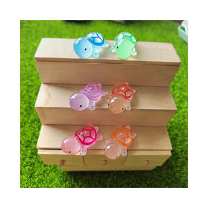 100 pièces mélange Kawaii dessin animé lumineux petite <span class=keywords><strong>tortue</strong></span> résine breloques océan Animal Micro paysage décoration fée jardin bricolage <span class=keywords><strong>maison</strong></span> de poupée - Product Image 1