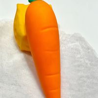Jumbo Carrot, jouet à presser en silicone souple, anti-stress et de décompression, en forme de fruit simulé, pour adultes, emballage en sachet plastique, lot de 30 pièces