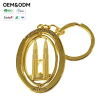 Porte-clés de luxe personnalisé en émail doré artisanal, inspiré des monuments japonais Fuji