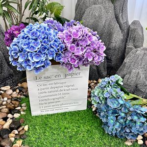 Fleur artificielle en tissu de soie 3D Hydrangea <span class=keywords><strong>Wendo</strong></span> 5 180 pour décoration intérieure, mariage, hôtel, fenêtre - Product Image 2