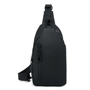 Promozionale oxford borsa impermeabile sul petto con interfaccia USB per il ciclismo da uomo borsa a tracolla portatile