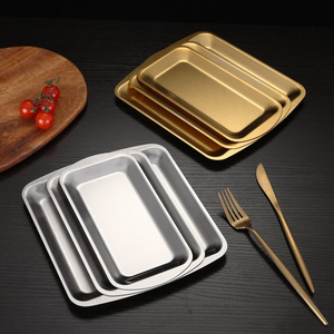Piatto in Acciaio Inossidabile Bicolore Opzionale per Servire Antipasti e Cibi <span class=keywords><strong>Fritti</strong></span> da Bistrot - Product Image 3