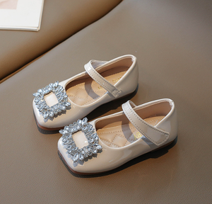 Zapatos de Vestir de Primavera para Niñas de 2 a 12 Años, Zapatos de Vestir con Botones de Cristal, Punta Cuadrada Plana, Zapatos de Vestir para Niños - Product Image 3