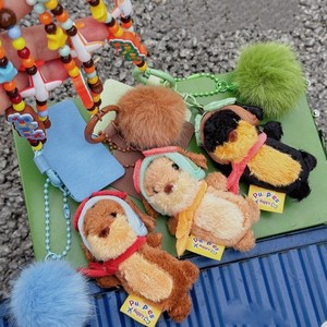 Pendentifs en peluche Pabaisi <span class=keywords><strong>Teckel</strong></span> Pilote, Porte-clés amusants en peluche chiot, Breloques pour sacs à dos, Jouets en peluche stylisés, Cadeau pour étudiants - Product Image 5