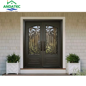 Ampio ampio doppio foglio grande ingresso sicuro <span class=keywords><strong>in</strong></span> ferro battuto porta principale per grandi ville o palazzi ingressi - Product Image 5