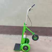 Chariot de transport électrique tout-terrain à 4 roues avec pieds de support, pour la montée et la descente des escaliers, avec fonctions avant et arrière