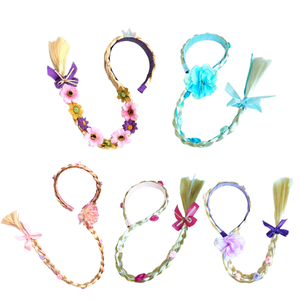 <span class=keywords><strong>Perruque</strong></span> longue tressée de princesse pour Halloween, costume de film TV, avec robes pour filles, accessoires de cosplay Raiponce <span class=keywords><strong>Elsa</strong></span> <span class=keywords><strong>Anna</strong></span> - Product Image 1