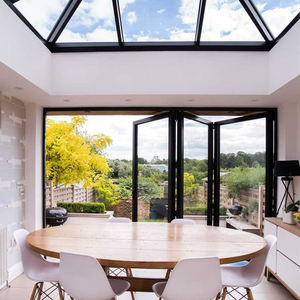 Porte de douche coulissante d'angle moderne - Verre trempé, cadre en aluminium, pliable, gain de place, 90 degrés, étanche, salle de bain, école - Product Image 3