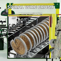 Brosse en spirale en nylon personnalisable OEM de qualité industrielle nettoyage de fil enroulé vers l'intérieur polissage détartrage prix d'usine