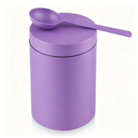 Boîte de rangement en métal hermétique personnalisée pour poudre nutritionnelle, avec cuillère, sans BPA, pour café, thé, matcha