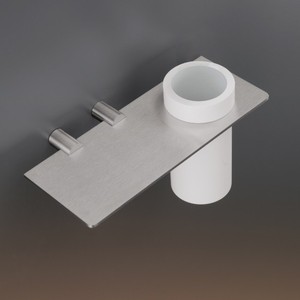 Ceadesign-Estante de metal moderno montado en esquina de cerámica con soporte para cepillo de dientes pulido para baño o apartamento - Product Image 1