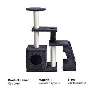 Produttore di alberi per gatti 3-In-1 nuovo Design Multi-livello grande albero per gatti 100% naturale Sisal graffio Post muro scale gatto - Product Image 3