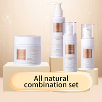 Ensemble de soins de la peau au collagène d'antilope et à l'eau de riz biologique, crème éclaircissante anti-rides pour le visage, formulée avec de l'acide hyaluronique et des ingrédients à base de plantes