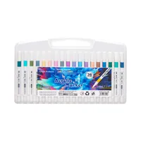 Acrylique DIY Aquarelle Stylo Ensemble 60/80 Couleur Opaque Peinture Stylo pour Art Étudiants Empilable Marqueur Stylo Plastique pour Peinture