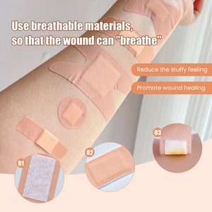 All'ingrosso bende adesive in tessuto flessibile traspirante elastico per nocche bende assortite alla rinfusa con punta delle dita in gesso - Product Image 3