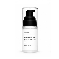 Sérum Booster Antioxydant au Resvératrol et à l'Acide Hyaluronique Anti-Âge/Anti-Rides Hydratant Liquide Sans Silicone et Sans Cruauté Animale pour le Visage