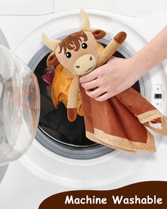 Couverture unisexe à motif animal pour bébé avec tissu marron résistant aux taches Couverture <span class=keywords><strong>de</strong></span> sécurité Highland Cow Meeting CE Test Standard - Product Image 3