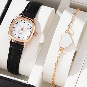 Correa de placa cuadrada, reloj de cuarzo <span class=keywords><strong>literario</strong></span> Retro para mujer, moda coreana, personalidad versátil, esfera de 36mm de diámetro, banda de cuero - Product Image 2