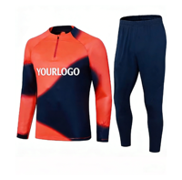 Conjuntos de Chándales de Fútbol al por Mayor 2026, Trajes Deportivos para Hombre, Chaqueta de Chándal de Fútbol con Cremallera para Entrenamiento de Invierno