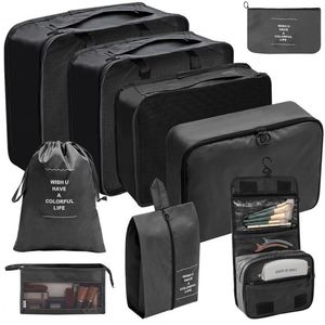 New Style Large 9 Pcs Set <b>Suitcase</b> Organizers Bag Compression Packing Cubes for Travel - Product Image 2
