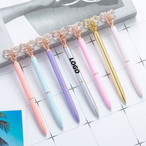 Bolígrafos Metálicos con Logotipo Personalizado - Diseño Elegante de Mariposa y Cristal para Regalos Promocionales - Product Image 1