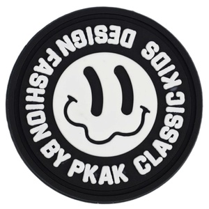 Badges en caoutchouc PVC personnalisés de haute qualité, brodés, avec logo de dessin animé, crochet en <span class=keywords><strong>fer</strong></span>, boucle, 2D, 3D, doux, vêtements, alphabet/fleur, écologiques - Product Image 6