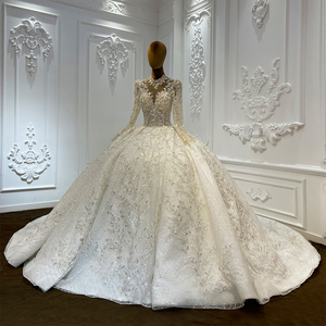 Jancember LSCJ01 Glitter Long Sleeve Ball Gown Women's <b>Wedding</b> Bridal <b>Dresses</b> - Product Image 3