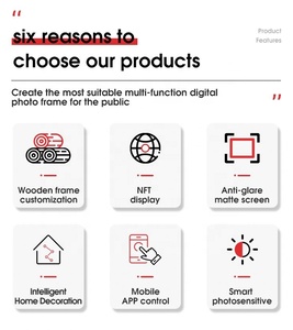 <span class=keywords><strong>Cadre</strong></span> photo numérique mural 21,5 pouces avec écran LCD, Wi-Fi, pour affichage NFT et œuvres d'art – Vente en gros usine - Product Image 5