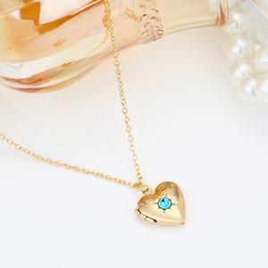 FY Mode <span class=keywords><strong>BFF</strong></span> Mère Filles Cadeau D'anniversaire Bijoux Colliers Personnalisé Photo Image Médaillon Pierre De Naissance Pendentif Collier - Product Image 3