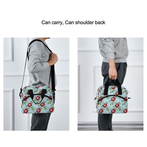 Hawaiian Hibiscus Flower Reusable Insulated <b>Lunch</b> <b>Bag</b> Custom Print Logo Aloha Beach Insulated Cooler <b>Lunch</b> <b>Tote</b> for Women - Product Image 6