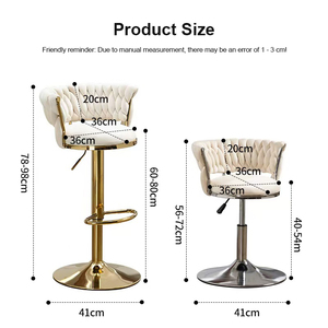 <span class=keywords><strong>Tabouret</strong></span> <span class=keywords><strong>de</strong></span> <span class=keywords><strong>bar</strong></span> moderne en velours, pivotant à 360°, hauteur réglable, pour cuisine, maison, hôtel, base en métal <span class=keywords><strong>doré</strong></span>, chaise <span class=keywords><strong>de</strong></span> <span class=keywords><strong>bar</strong></span> - Product Image 4